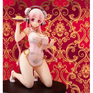 Ресторанная серия Emon Super Sonico, 18 см, китайское платье Ver. Сексуальная Аниме Фигурка Супер Sonico мандарин платье ПВХ экшн-Фигурки игрушки