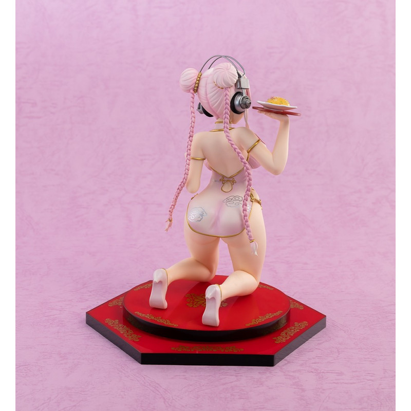 Ресторанная серия Emon Super Sonico, 18 см, китайское платье Ver. Сексуальная Аниме Фигурка Супер Sonico мандарин платье ПВХ экшн-Фигурки игрушки